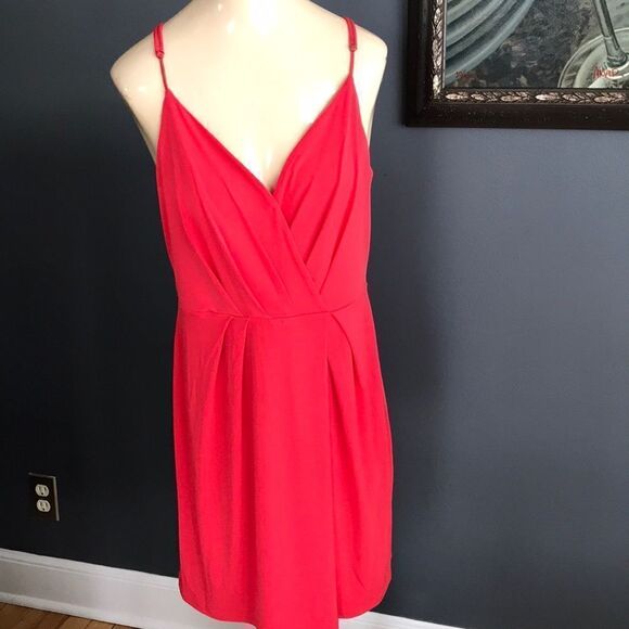 BCBGeneration coral faux wrap stretch knit midi, M - Picture 3 of 8